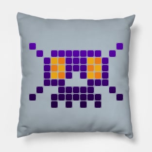 Pixel Skull (Dark) Pillow