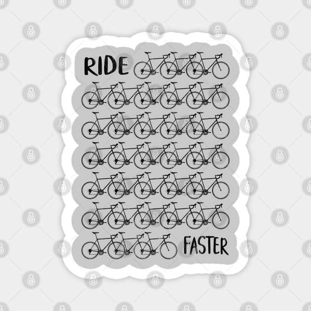 road bike race bike race biker cycling cyclist Magnet by TheOutdoorPeople