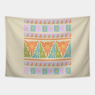 Colorful Flower Seamless Pattern Tapestry