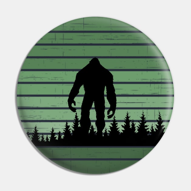 Sasquatch Believer Pin by GreenGuyTeesStore