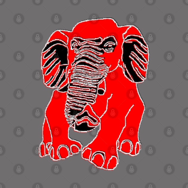 Elephant silhouette Siluet 3D 大象 elefant pixelart by 4rpixs