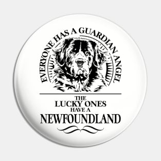 Newfoundland Dog Guardian Angel dog saying Pin