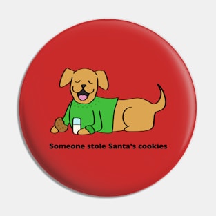 Someone stole Santa's cookies Pin