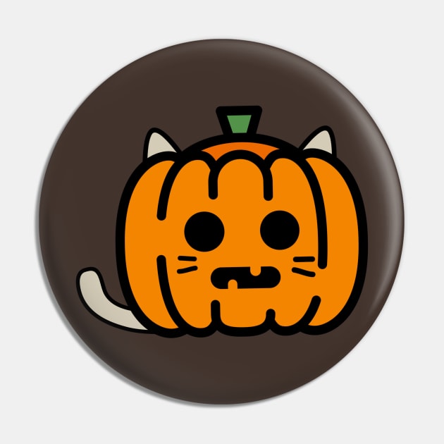 Pumpkin Cat Spooky Pin by GlanceCat