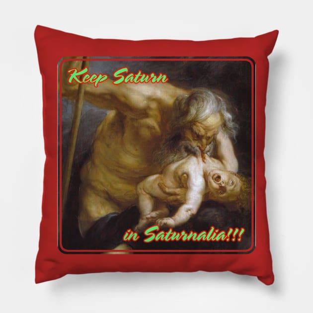 Asplenia Studios: Keep Saturn in Saturnalia Pillow by AspleniaStudios