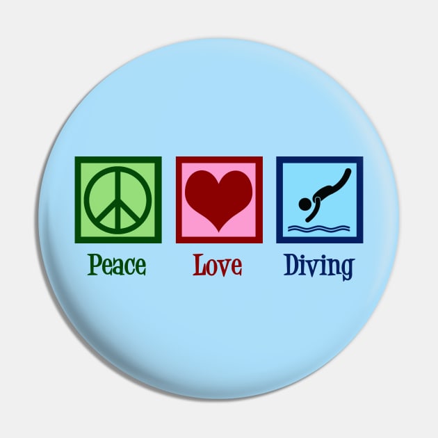 Peace Love Diving Pin by epiclovedesigns