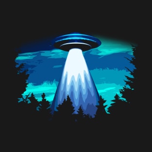 UFO Over the Woods T-Shirt