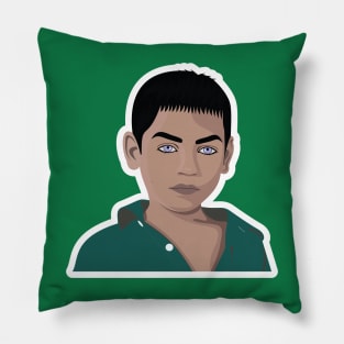 Vector illustration cartoon of poor boy, Uneducated boy logo. Homeless people. Vector illustration in cartoon style. Pillow