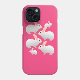 Adorable White Rabbit Pattern Phone Case