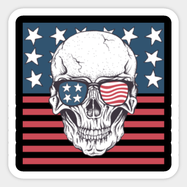 Download Niche Skull Island Mod Art American Flag Skull Vector Image Illustration Cool Niche Skull Island Mod Art American Fl Sticker Teepublic