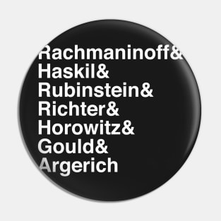 Helvetica Pianists Pin