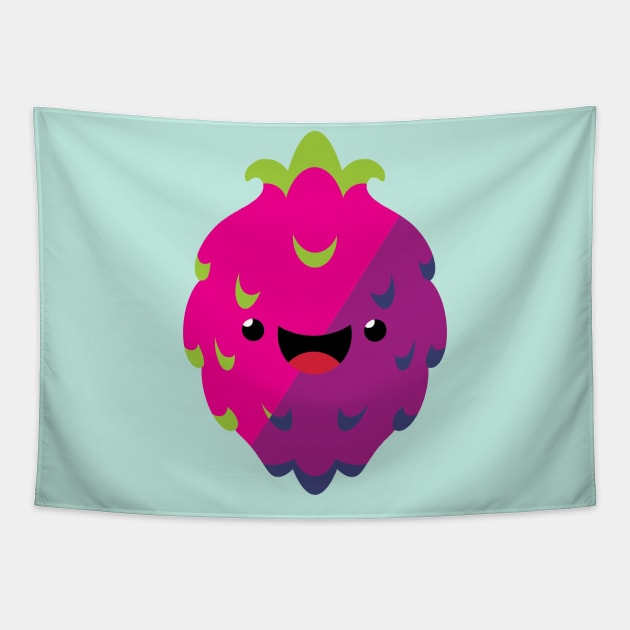 Dragon Fruit / Pitaya Tapestry by ginaromoart