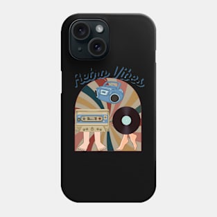 Retro Vibes Cassette and Record 80's and 70's theme Phone Case