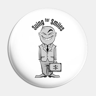 Suing for Smiles Pin