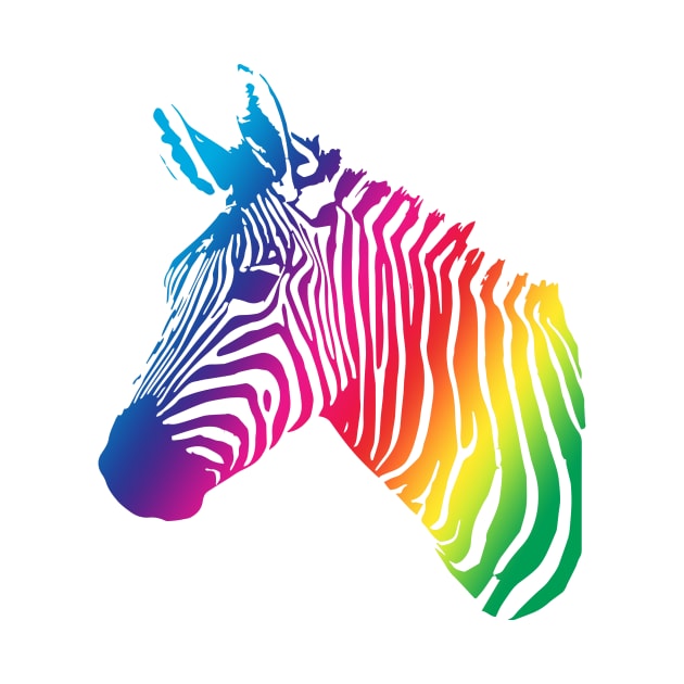 Rainbow Zebra Profile by Shyflyer