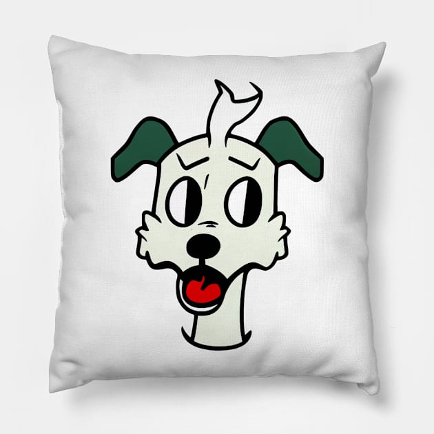 Minimalistic 30s cartoon style doggy Pillow by stkUA