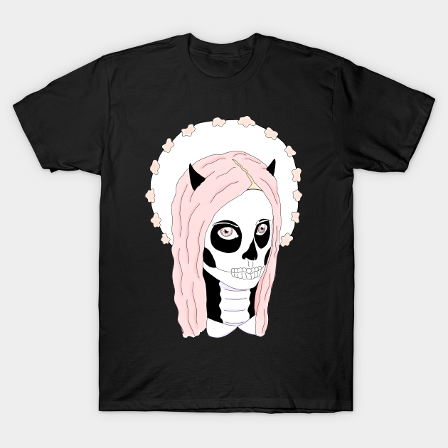 pink and horns - Pastel Goth - T-Shirt