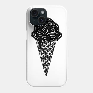 Black Ice Cream Phone Case