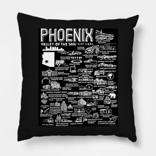 Phoenix Map Pillow