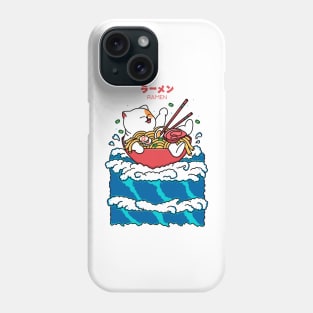 Cat and Ramen in the Wave Phone Case