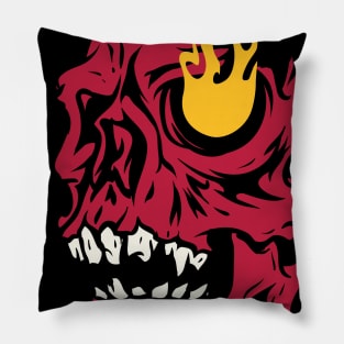 Skull fire Pillow