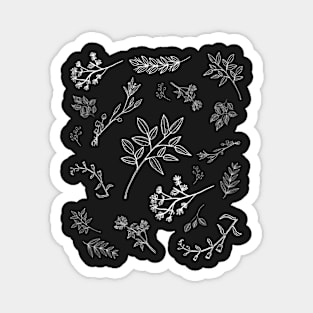 BLACK AND WHITE PLANT ART FOR THOSE  EASILY DISTRACTED BY PLANTS Magnet