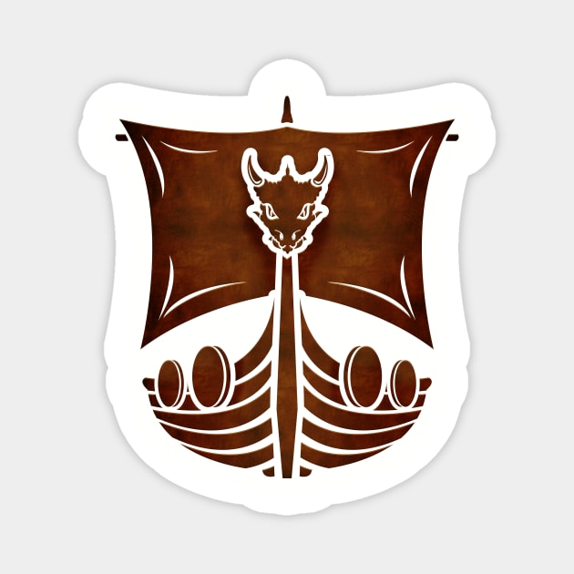 Viking Ship Magnet by QuickyDesigns