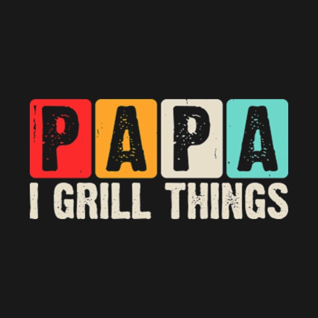 I Grill Things Funny Papa BBQ Grill Theme by Shrtitude