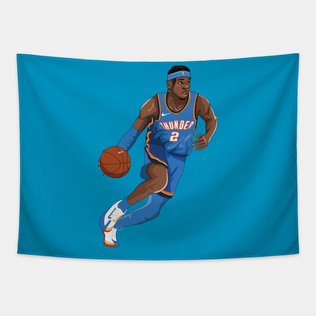 Shai Gilgeous Alexander Tapestry by xavierjfong