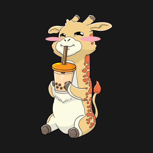 Giraffe Bubble Tea Boba Drink Kawaii Cute by KAWAIITEE