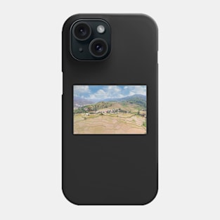 Aerial view of rice fields in Ha Giang area Phone Case