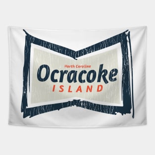 Ocracoke Island, NC Summertime Vacationing Bowtie Sign Tapestry