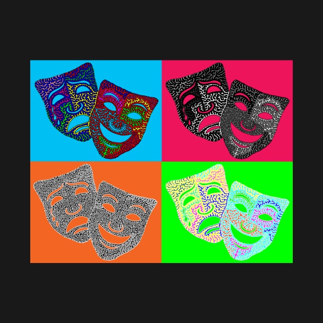 Comedy & Tragedy Masks by NightserFineArts