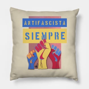 Antifascista Siempre Color Spanish Pillow