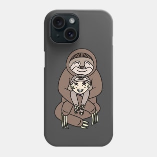 Funny sloth hug Phone Case