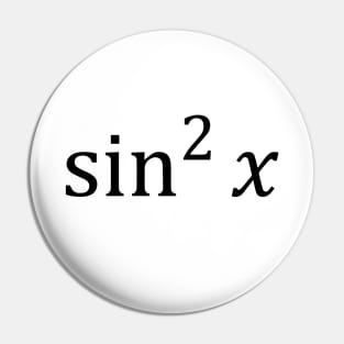 Math Couple Sine Squared (Black) Pin