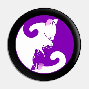 yin yang cats Pin