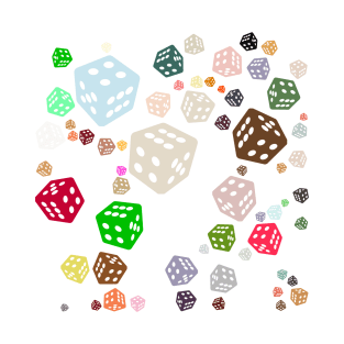 Abstract Multicolour Dice T-Shirt