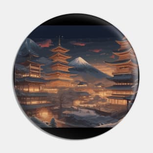 Enchanted Winter Pagoda Pin