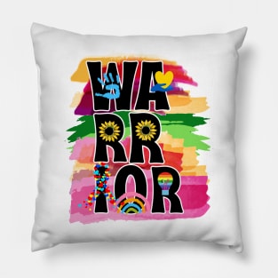 The warrior autism awareness Pillow