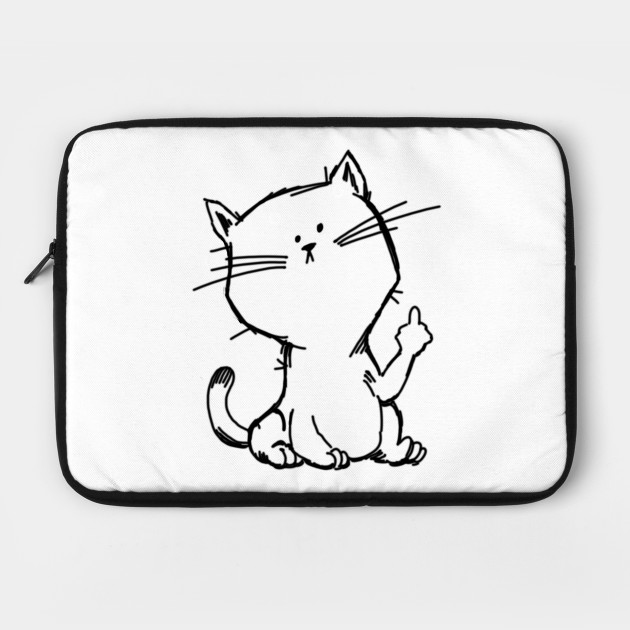 Sassy Cat Flipping The Bird Cats Laptop Case Teepublic