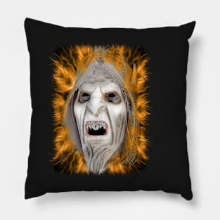 Flaming Skull Pillow