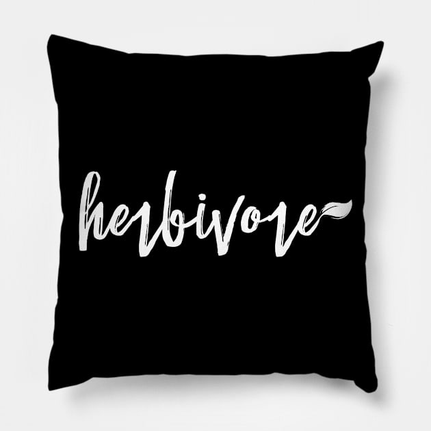 Herbivore' Funny Vegan Herbivore Pillow by ourwackyhome