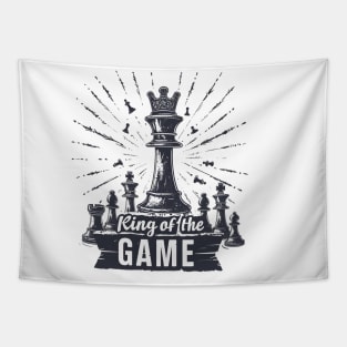 Chess Royalty: King of the Game Dramatic Illustration Tapestry