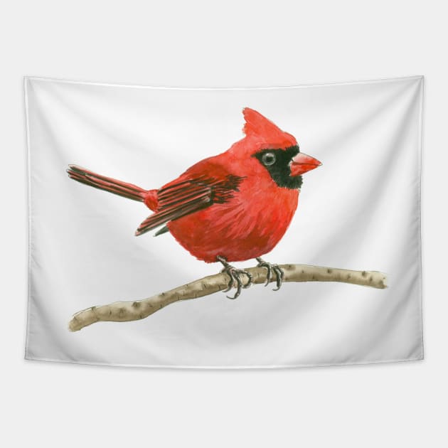 Cardinal bird Tapestry by katerinamk