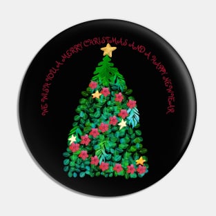 WE WISH YOU A MERRY CHRISTMAS AND A HAPPY NEW YEAR _ XMAS TREE Pin