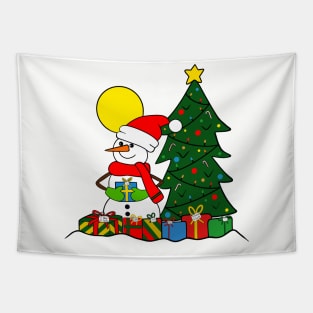 Sato Family Cute Snowman Christmas Tapestry