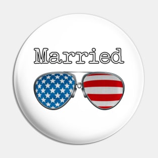 USA PILOT GLASSES MARRIED Pin