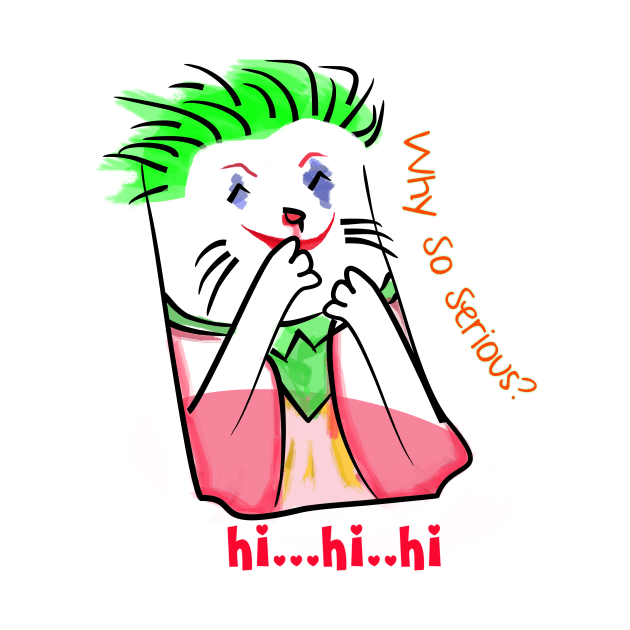 Cute Cat As Joker : Why So Serious? by RealNakama