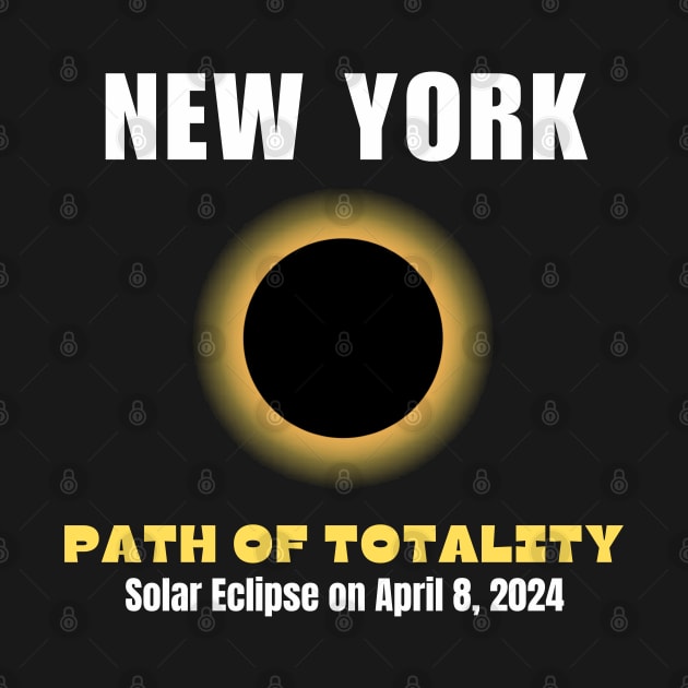 New York Path Of Totality Solar Eclipse On April 8 2024 by Mojakolane